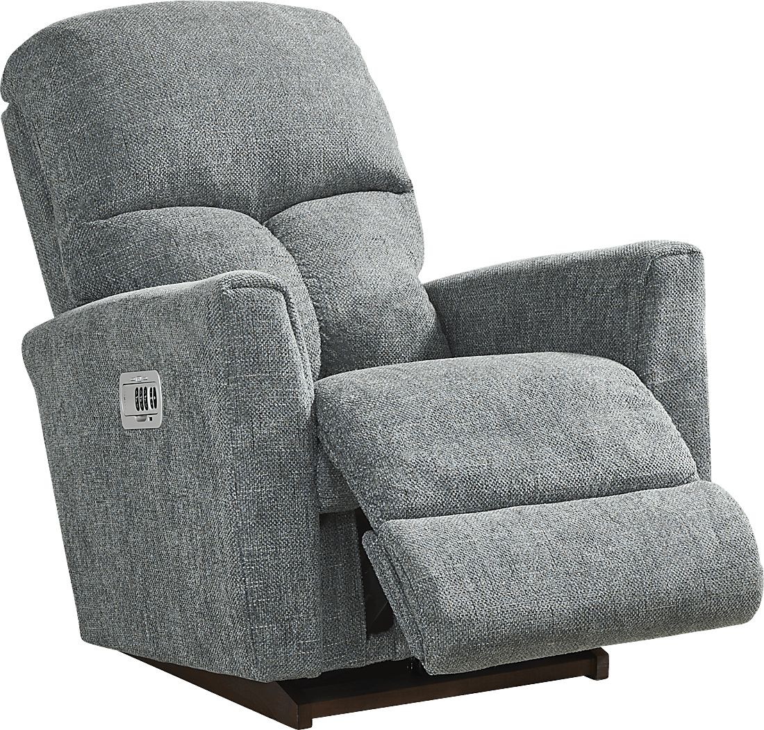 La-Z-Boy Casey I Blue Polyester Fabric Rocker Recliner | Rooms to Go