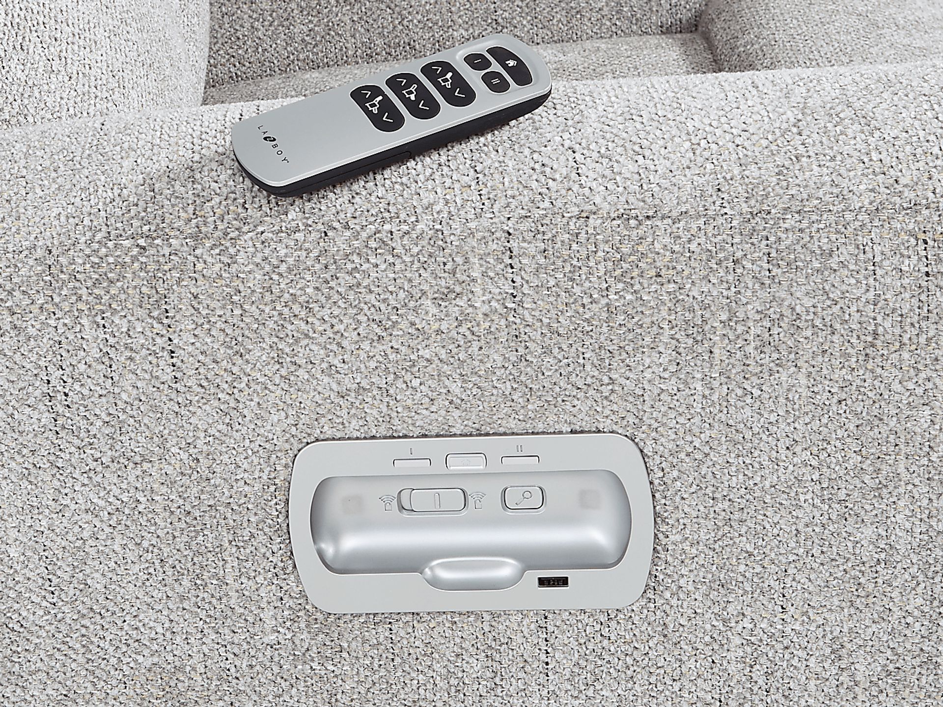 La-Z-Boy Hawthorn III Gray Woven Dual Power Rocker Recliner | Rooms to Go La-Z-Boy Hawthorn III Gray Woven Dual Power Rocker Recliner | Rooms to Go