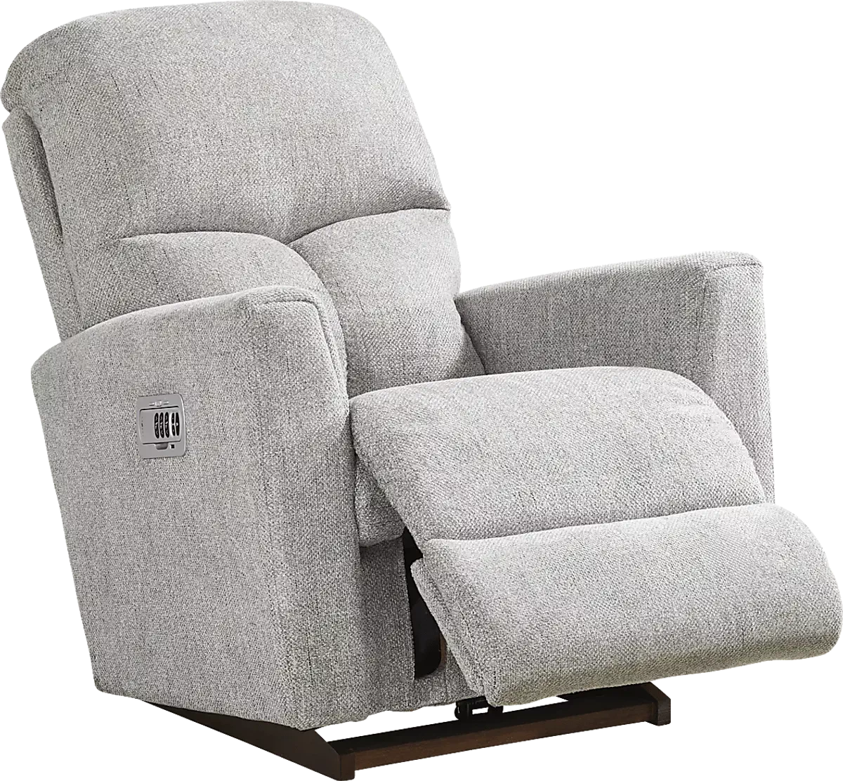 La-Z-Boy Hawthorn III Gray Woven Dual Power Rocker Recliner