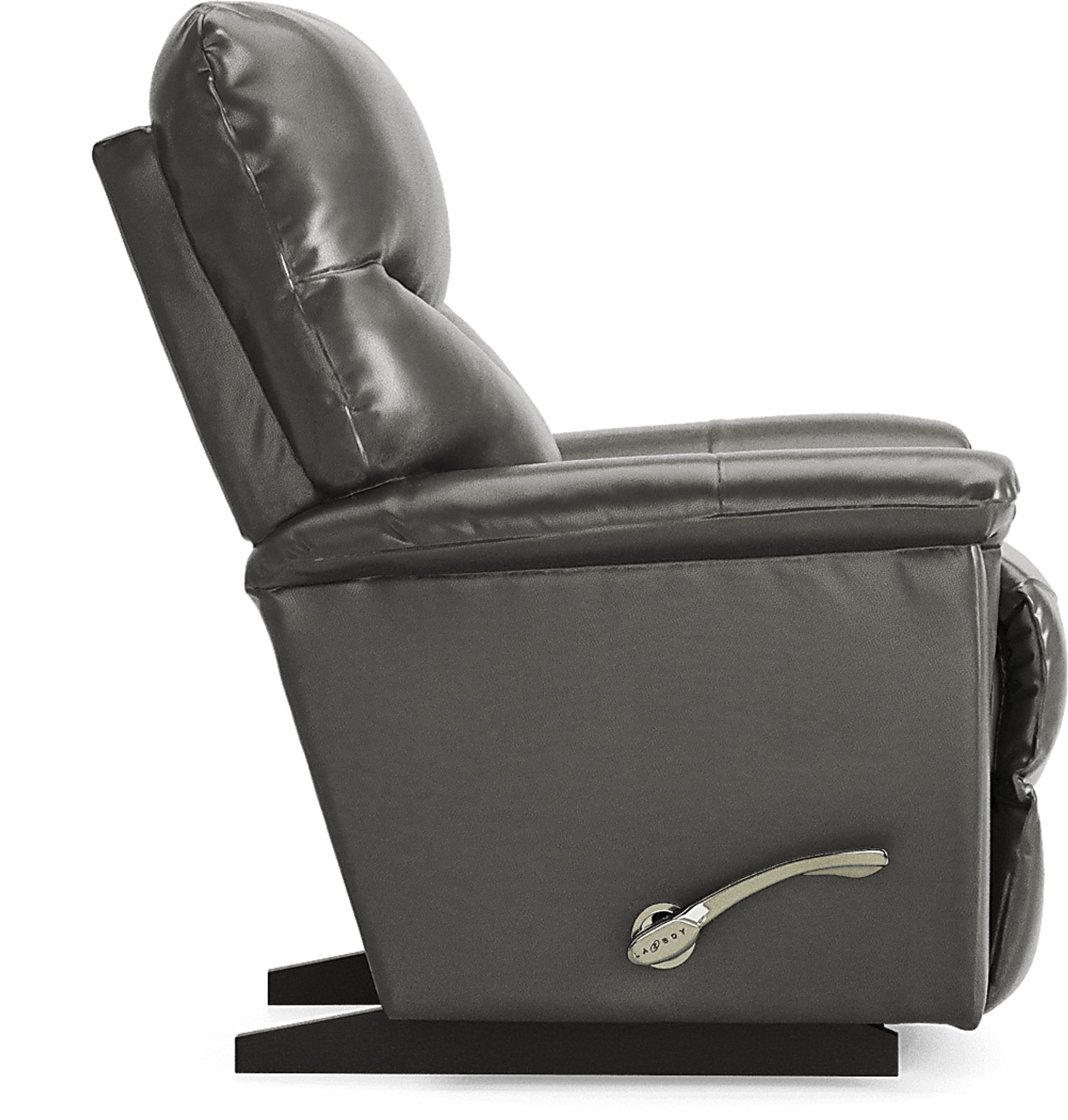 La-Z-Boy James Gray Leather Rocker Recliner - Image 3