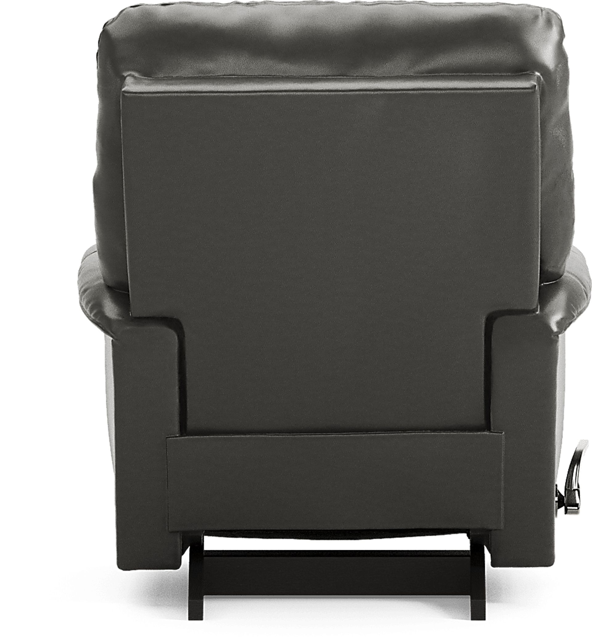 La-Z-Boy James Gray Leather Rocker Recliner - Image 4