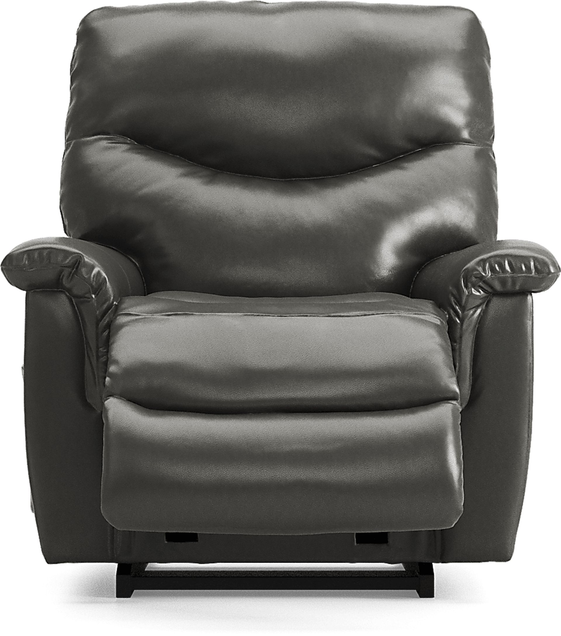 La-Z-Boy James Gray Leather Rocker Recliner - Image 6