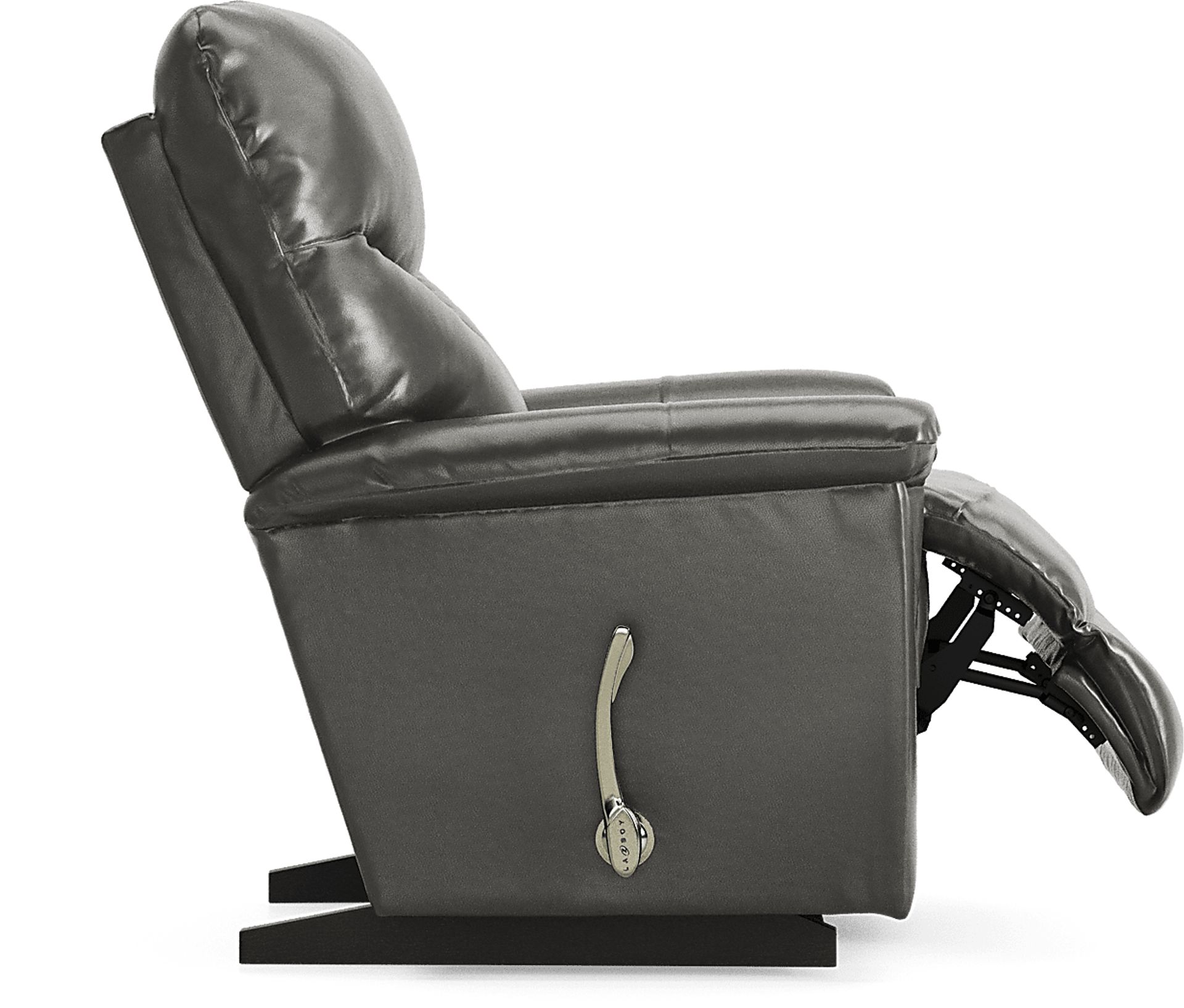 La-Z-Boy James Gray Leather Rocker Recliner - Image 7