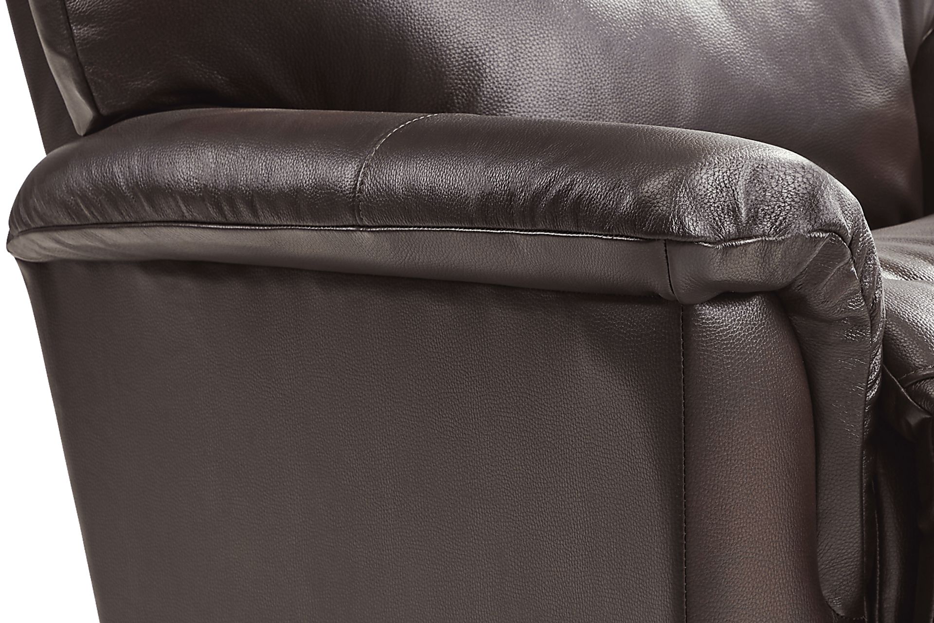 La-Z-Boy James Walnut Leather Rocker Recliner - Image 9