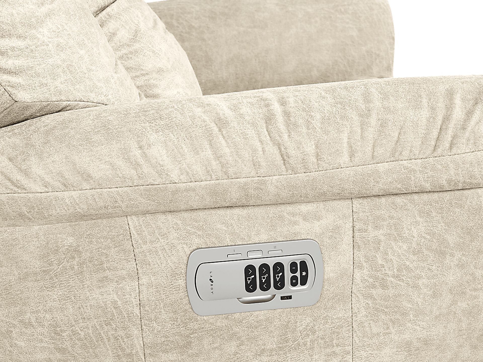 La-Z-Boy Jasper III Beige Dual Power Recliner - Image 5