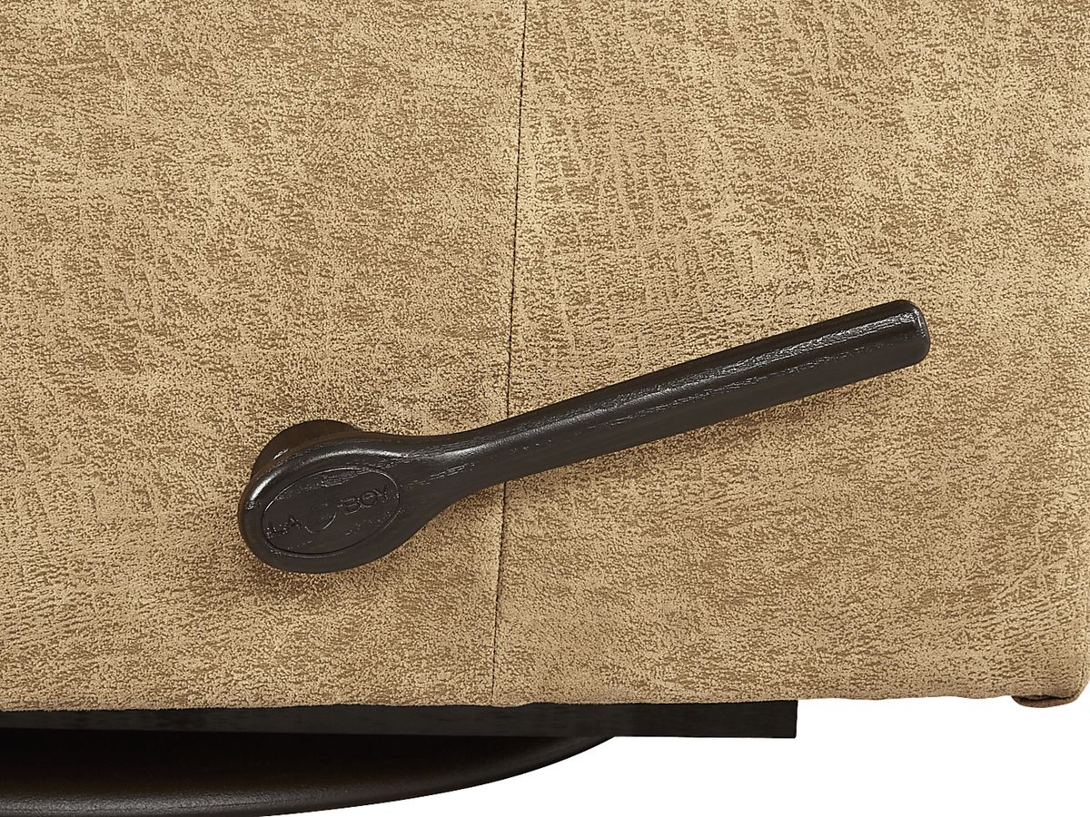 La-Z-Boy Jasper IV Brown Knitted Swivel Rocker Recliner | Rooms to Go