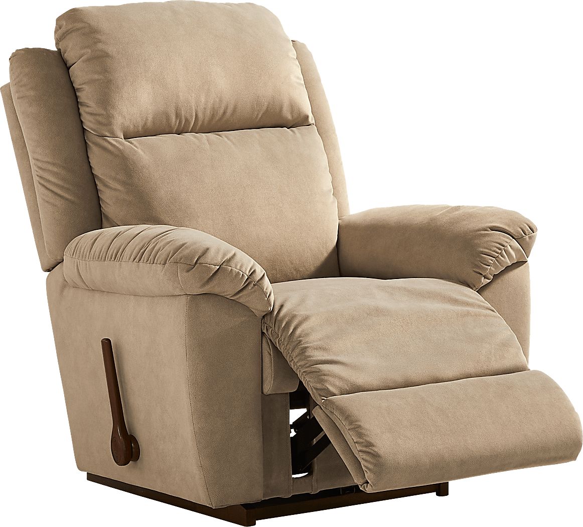 La-Z-Boy Joel III Buff Beige Knitted Dual Power Recliner | Rooms to Go
