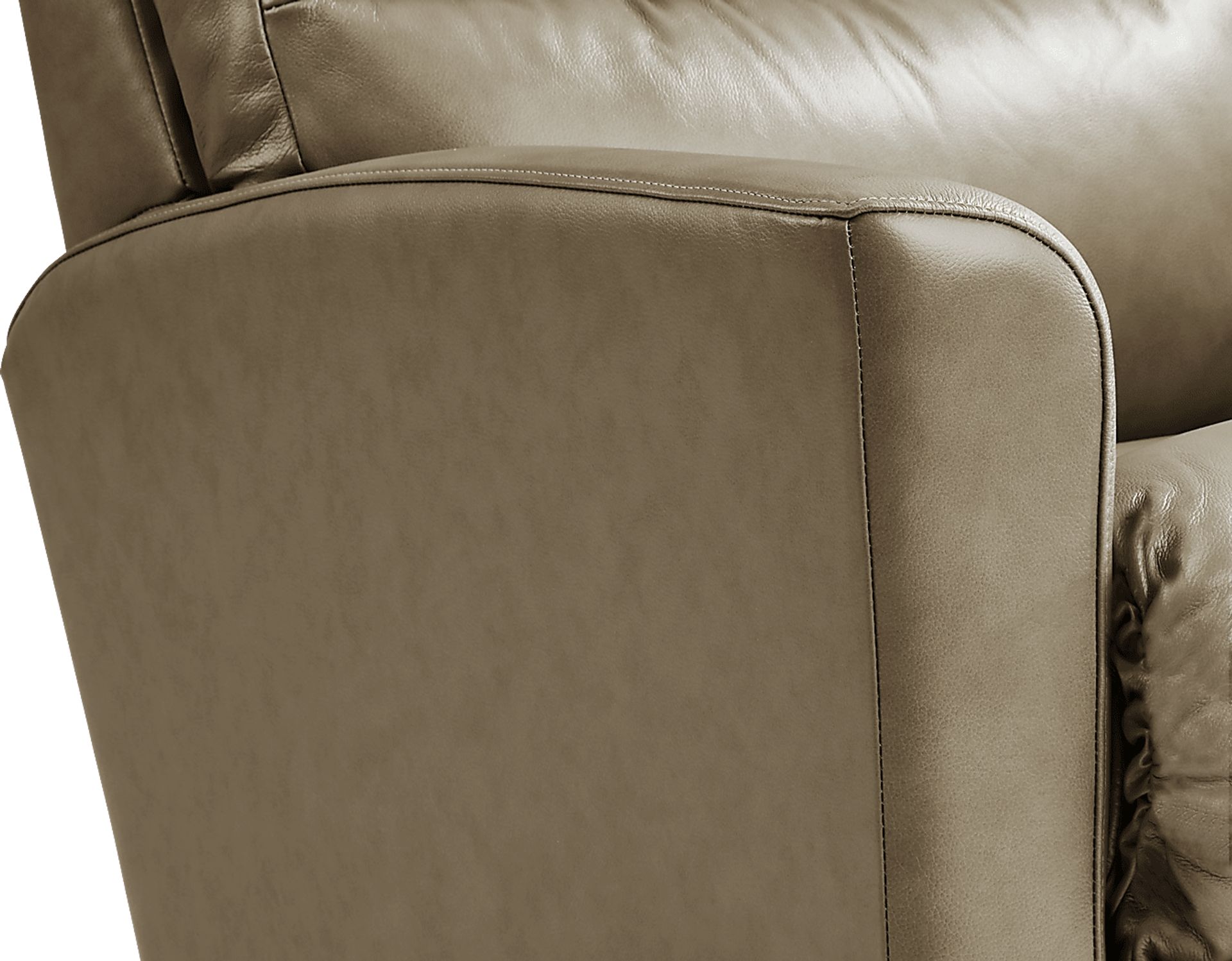 La-Z-Boy Liam II Beige Leather Rocker Recliner - Image 3