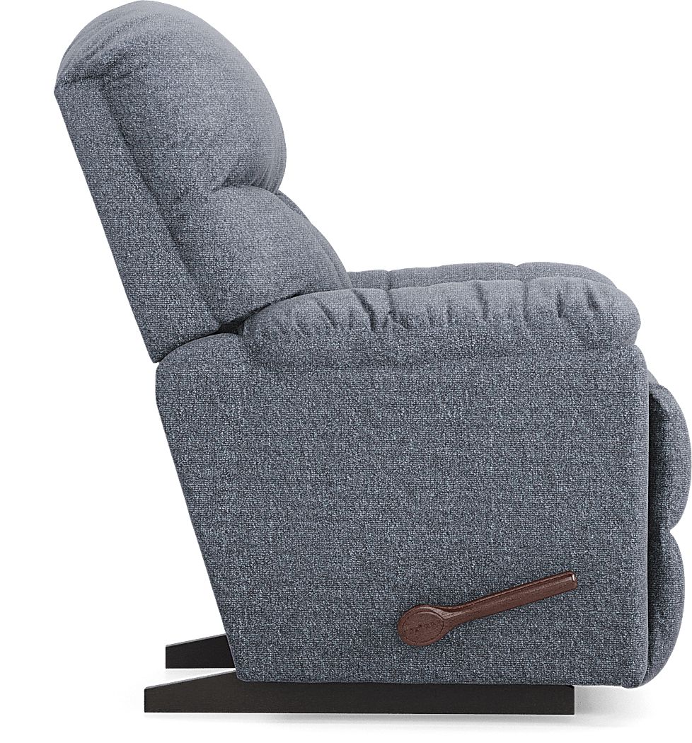 La-Z-Boy Morrison I Slate Blue Polyester Fabric Rocker Recliner
