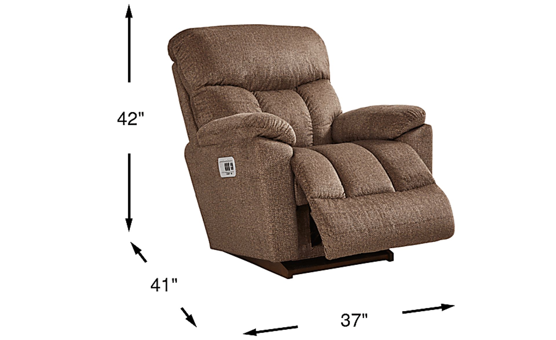 La-Z-Boy Morrison III Brown Polyester Fabric Dual Power Rocker