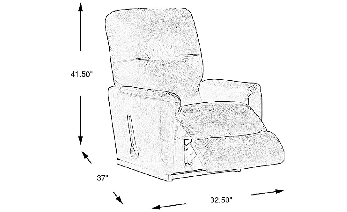 LaZBoy Neptune 2 Pc Brown Polyester Fabric Set Of Rocker Recliners