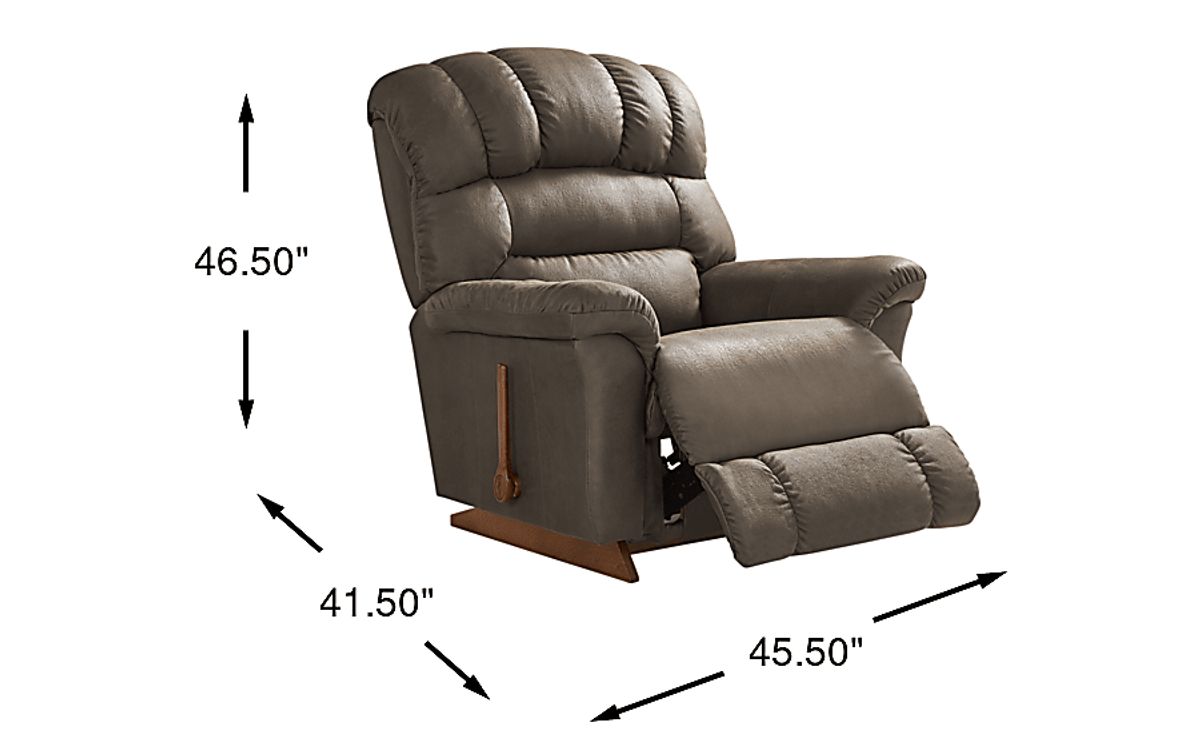 La-Z-Boy Randell Gray Polyester Fabric Rocker Recliner | Rooms to Go