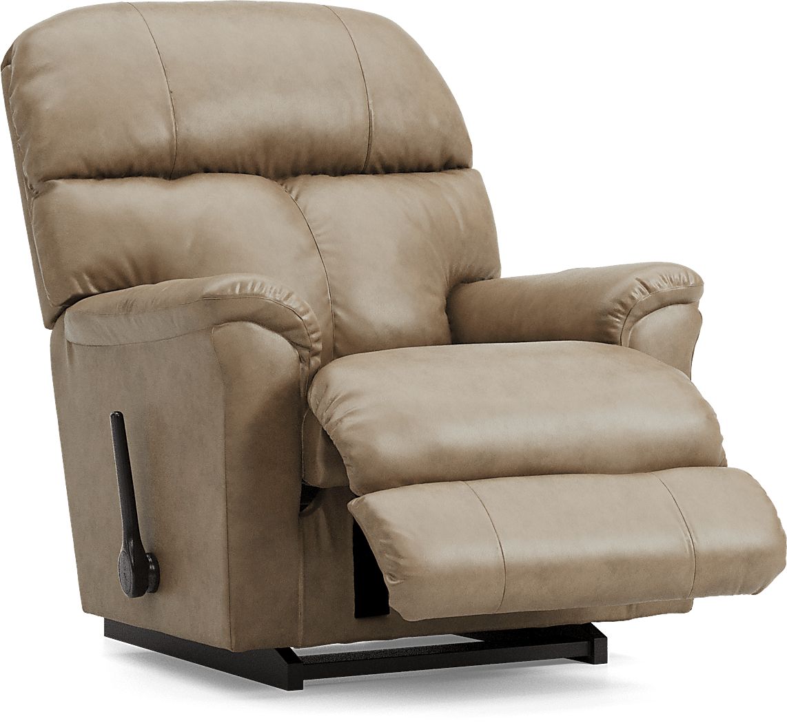 La Z Boy Reed Beige Leather Rocker Recliner Rooms To Go