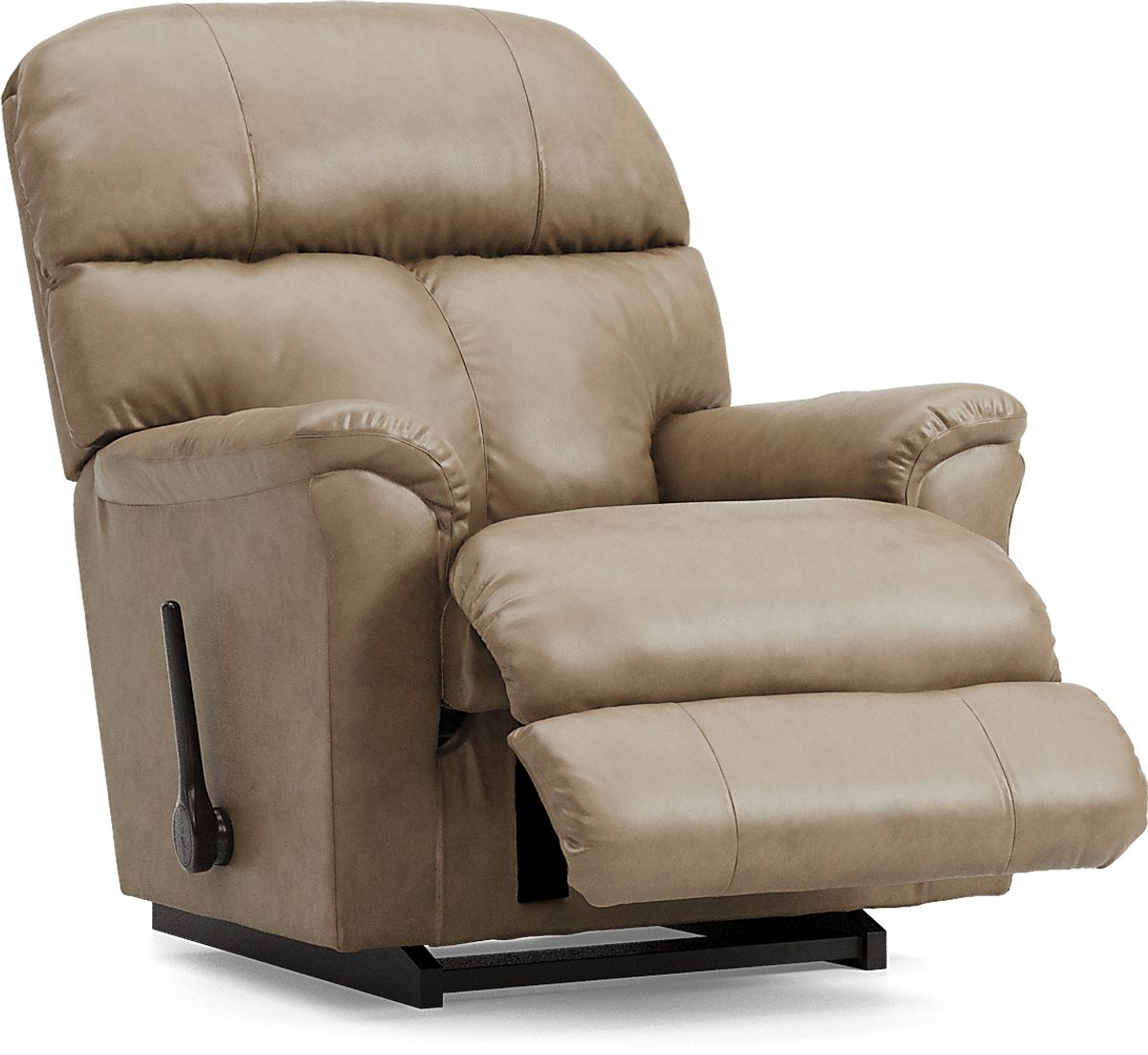 Beige leather outlet rocker recliner