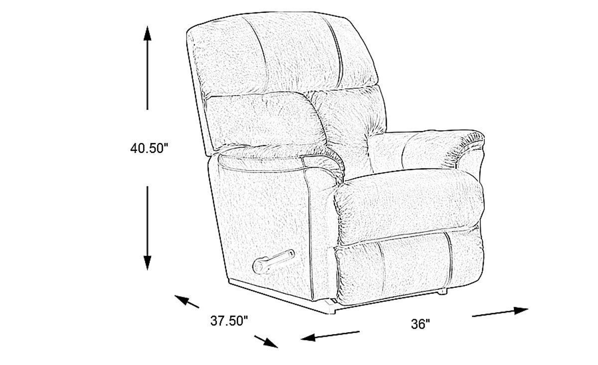 La-Z-Boy Reed Brown Leather Rocker Recliner | Rooms to Go