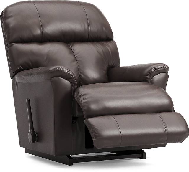 La-Z-Boy Reed Brown Leather Rocker Recliner - Thumbnail - Image 1