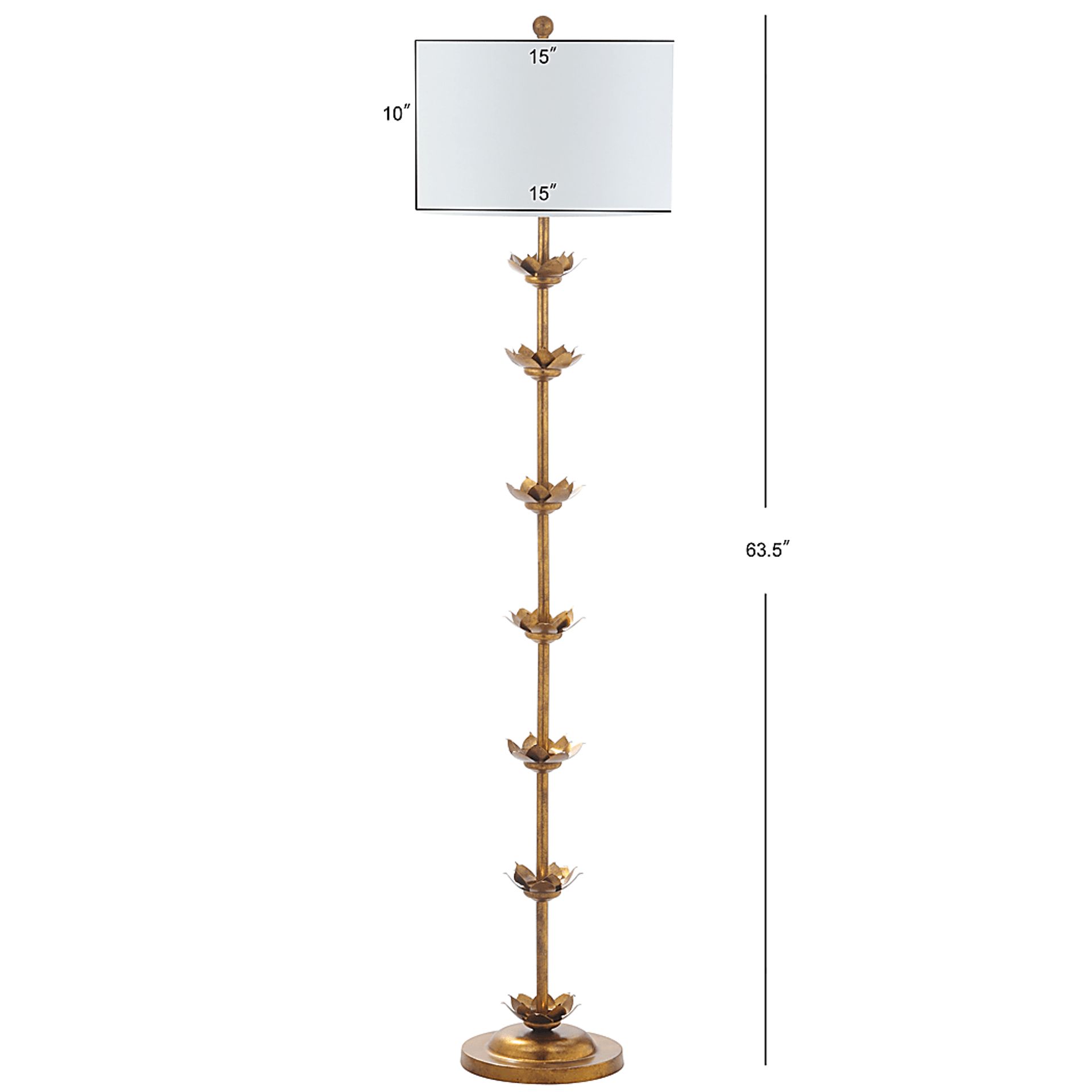 Labrosse Bay Gold Floor Lamp - Image 3