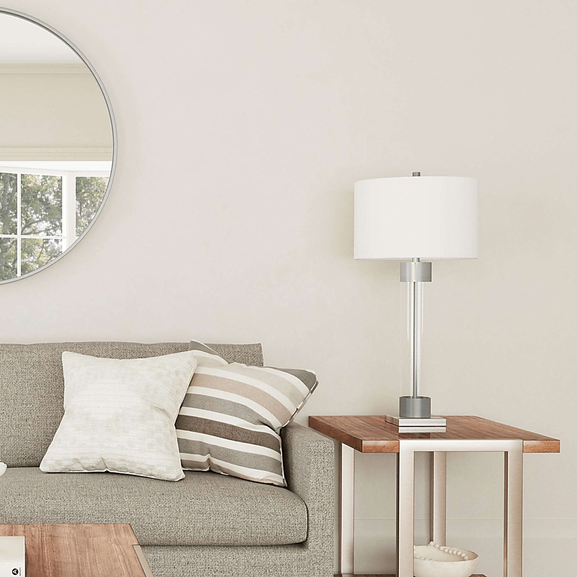 Lacera Edge Nickel Lamp - Image 2