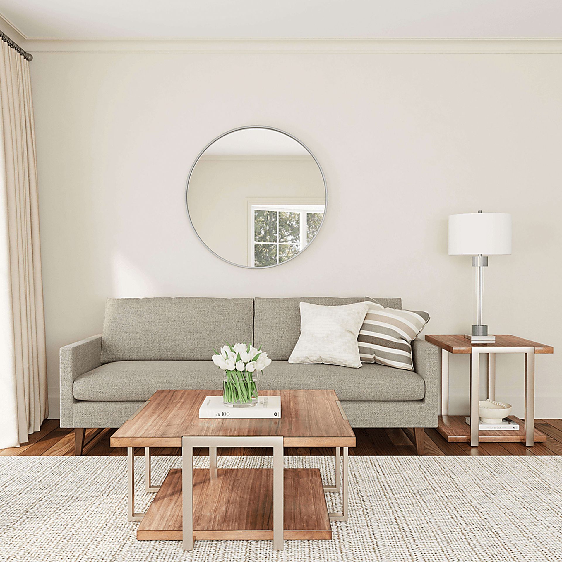 Lacera Edge Nickel Lamp - Image 3