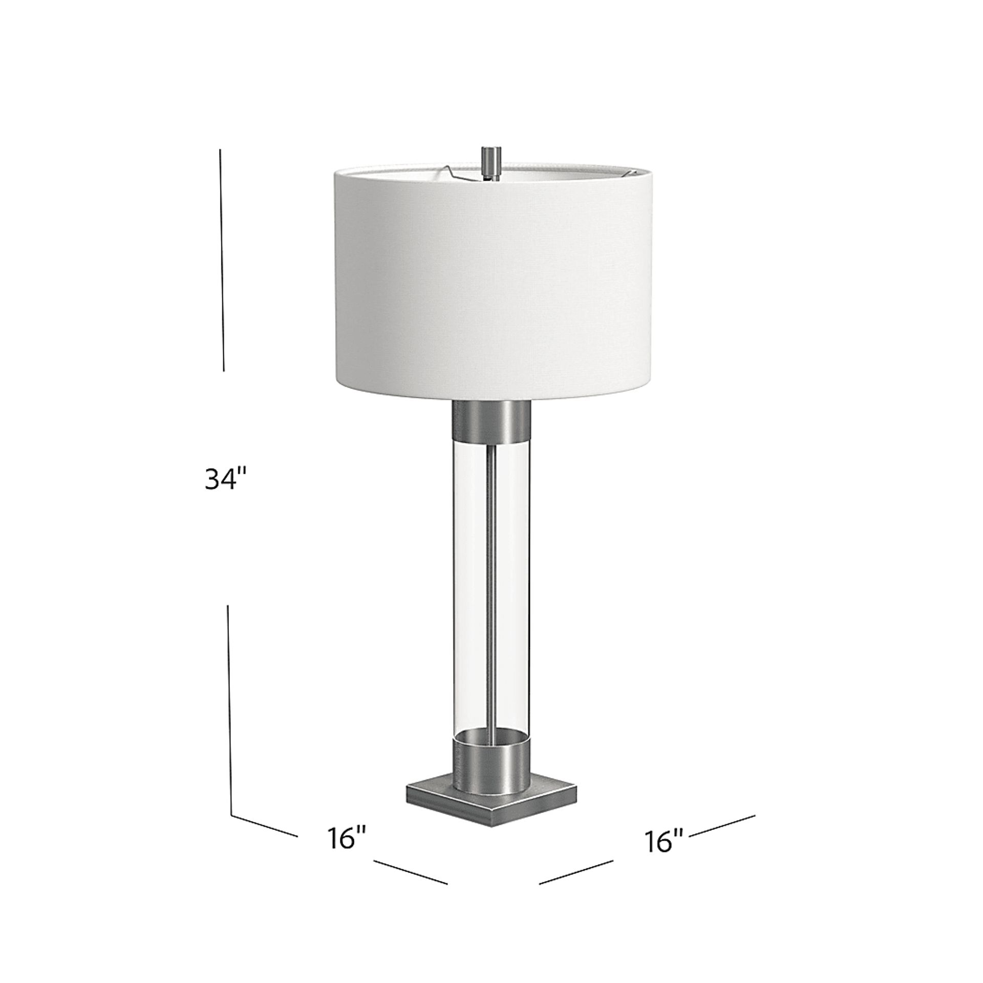 Lacera Edge Nickel Lamp - Image 8