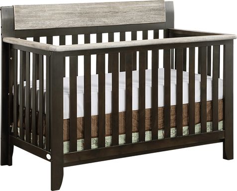 Dark cheap wood cribs