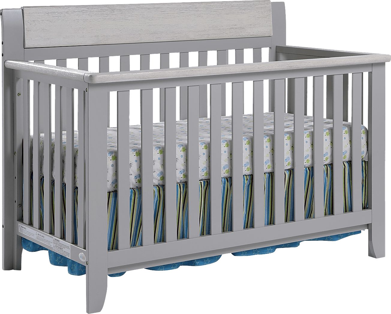 lachlan-light-gray-convertible-crib-and-guard-rail-rooms-to-go