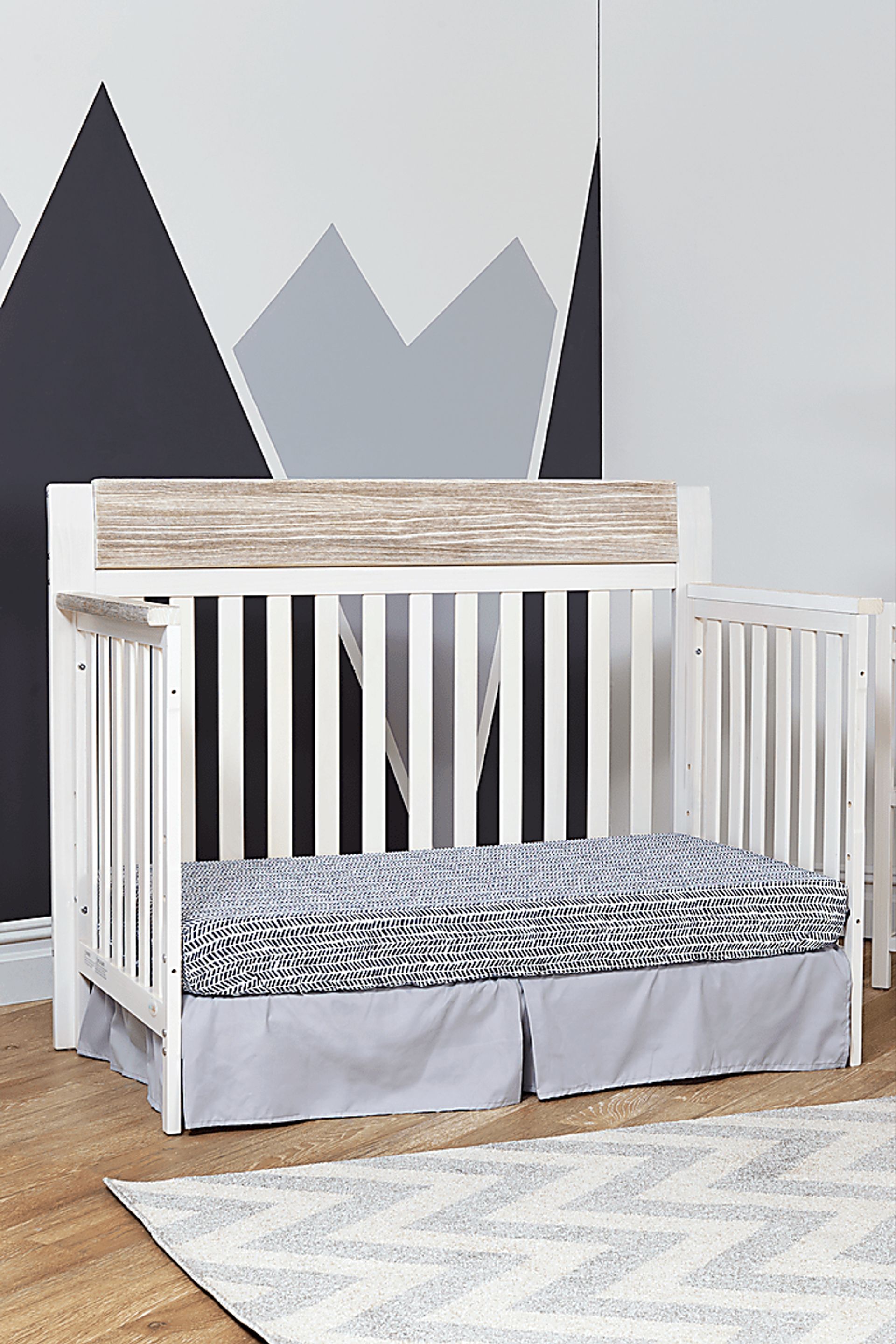 Lachlan White Convertible Crib with Toddler Rail - Image 4