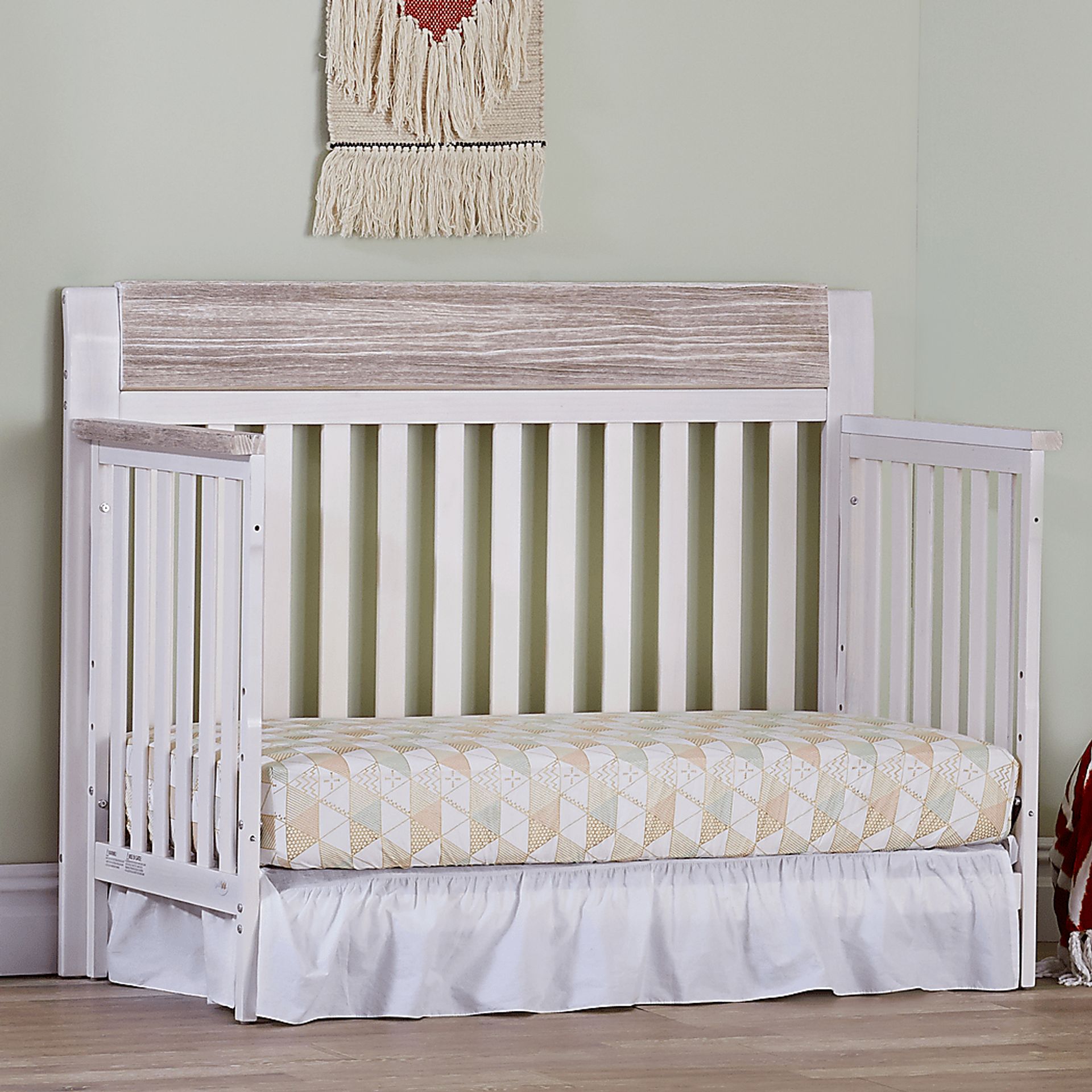 Lachlan White Convertible Crib with Toddler Rail - Image 5