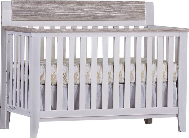 Lachlan White Convertible Crib with Toddler Rail - Thumbnail - Image 1