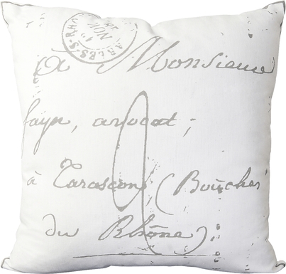 Lacine White Accent Pillow