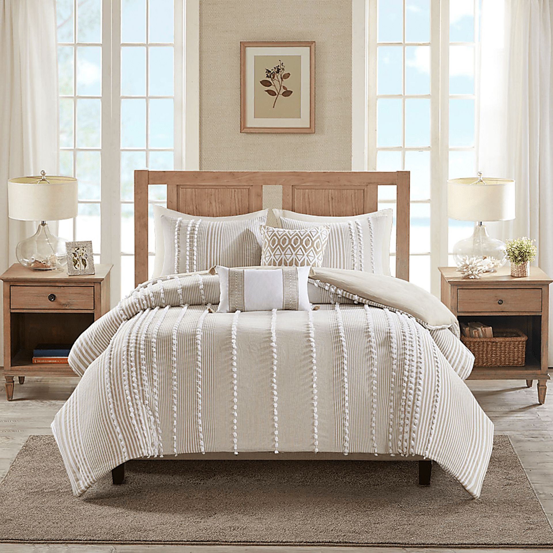 Lackender Taupe 3 Pc King Duvet Set - Image 2