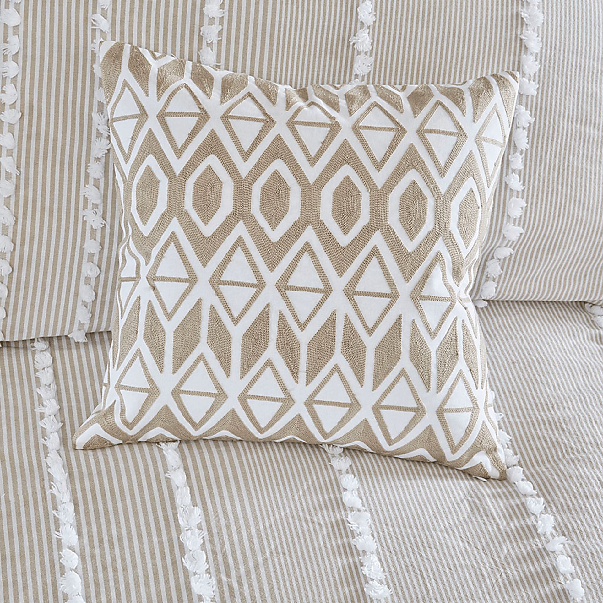 Lackender Taupe Accent Pillow - Image 2