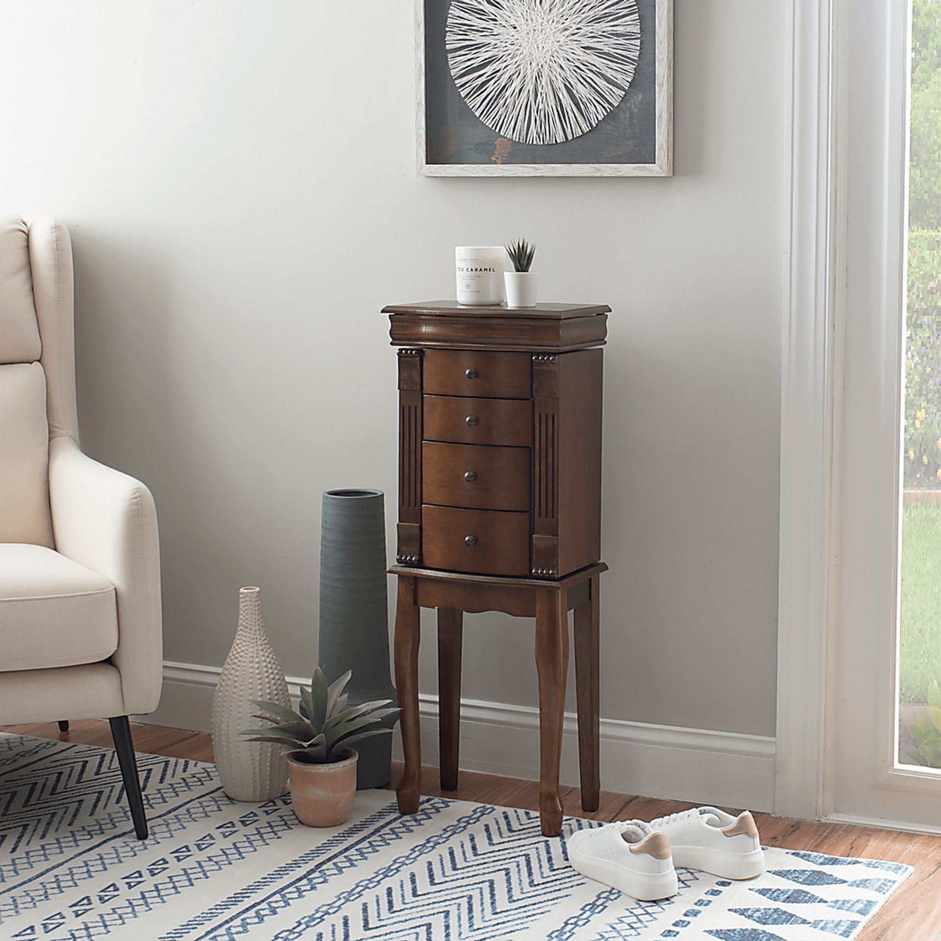 Lackyland Brown Jewelry Armoire - Image 2