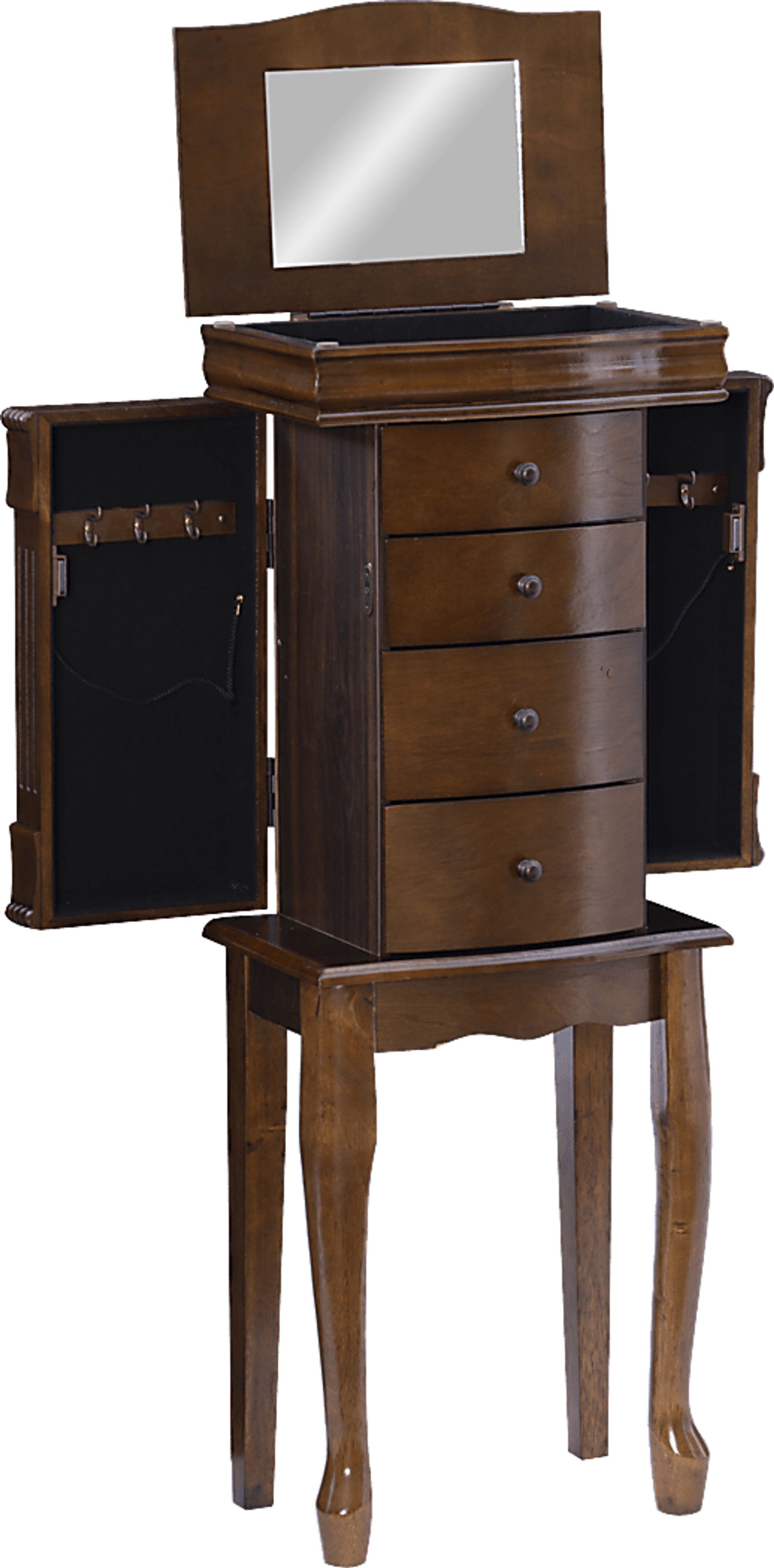 Lackyland Brown Jewelry Armoire - Image 9