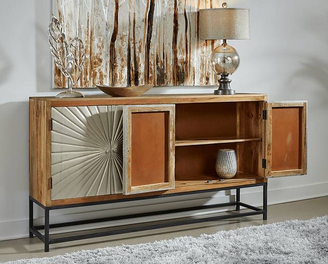 Laderna Brown Accent Cabinet - Thumbnail - Image 3