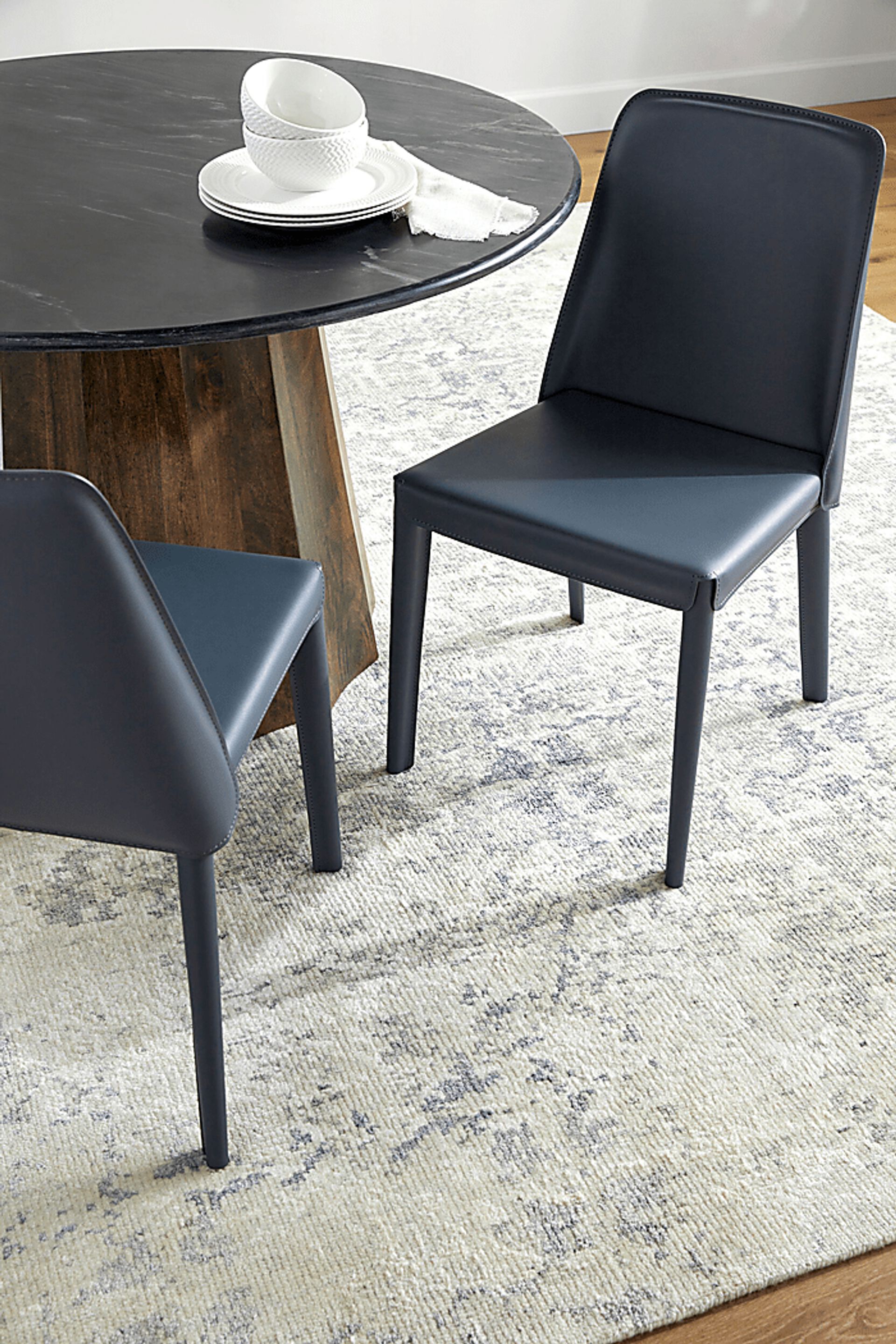 Laera Blue Side Chair, Set of 2 - Image 3