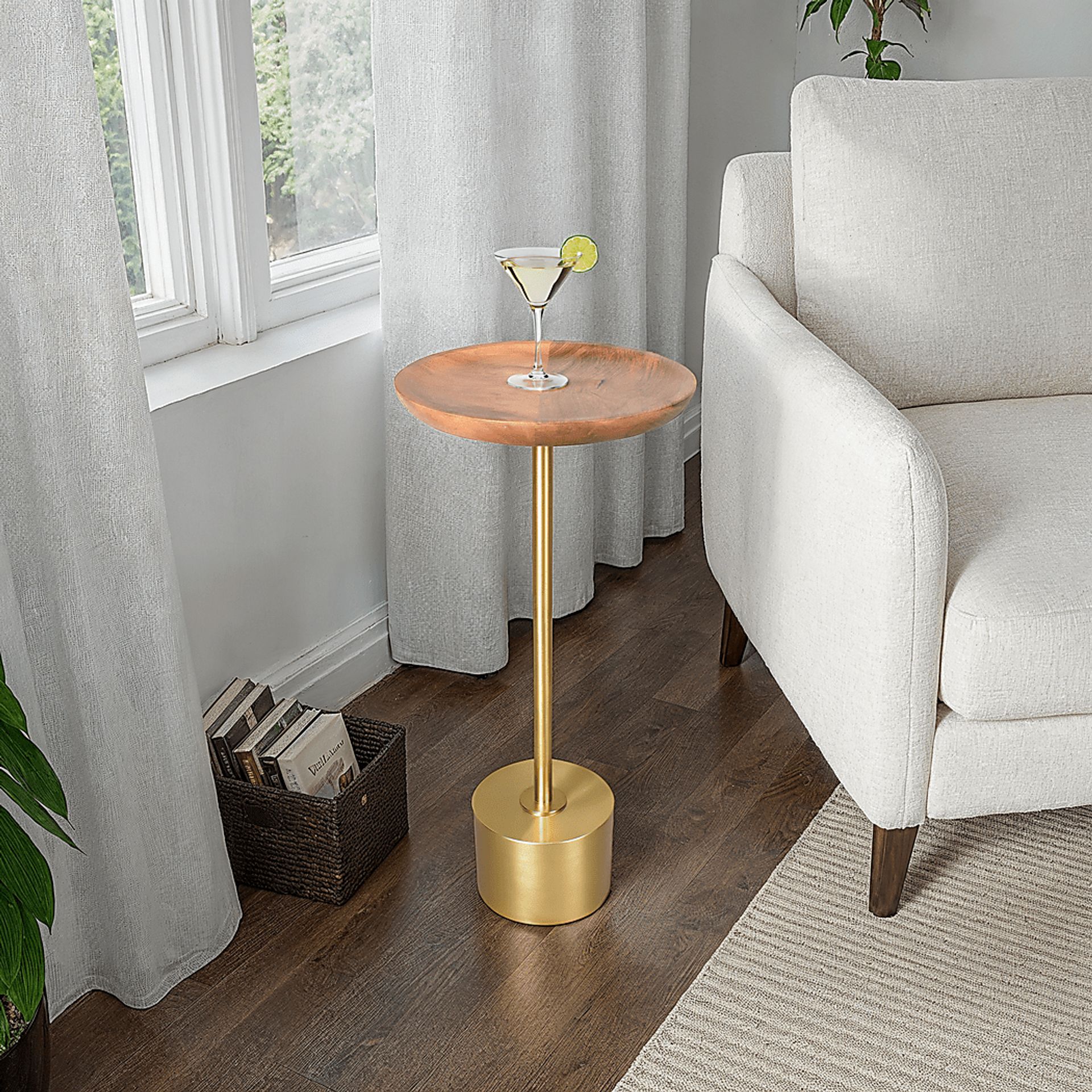 Laevi Natural Accent Table - Image 2
