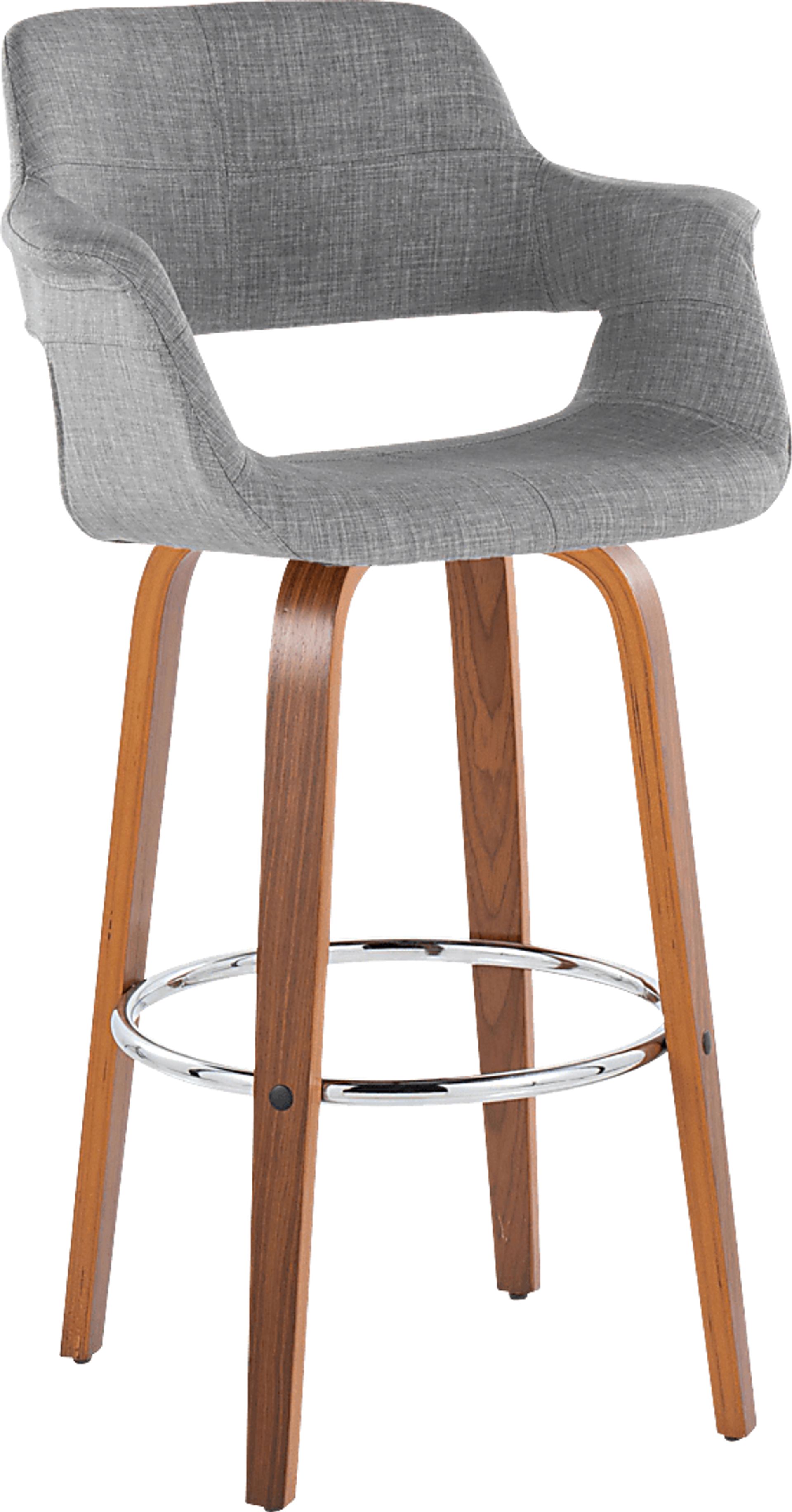 Lafanete VI Gray Swivel Barstool, Set of 2 - Image 3
