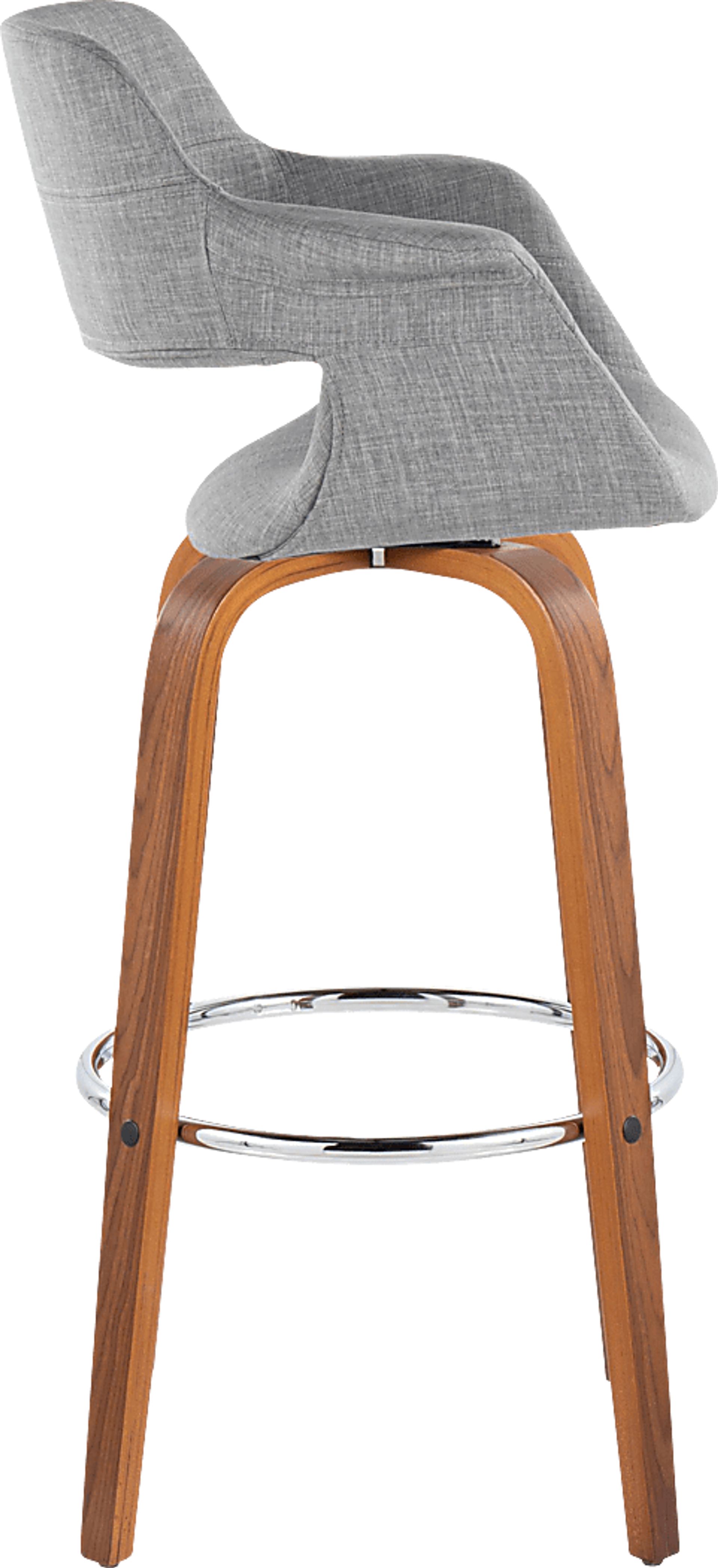 Lafanete VI Gray Swivel Barstool, Set of 2 - Image 4