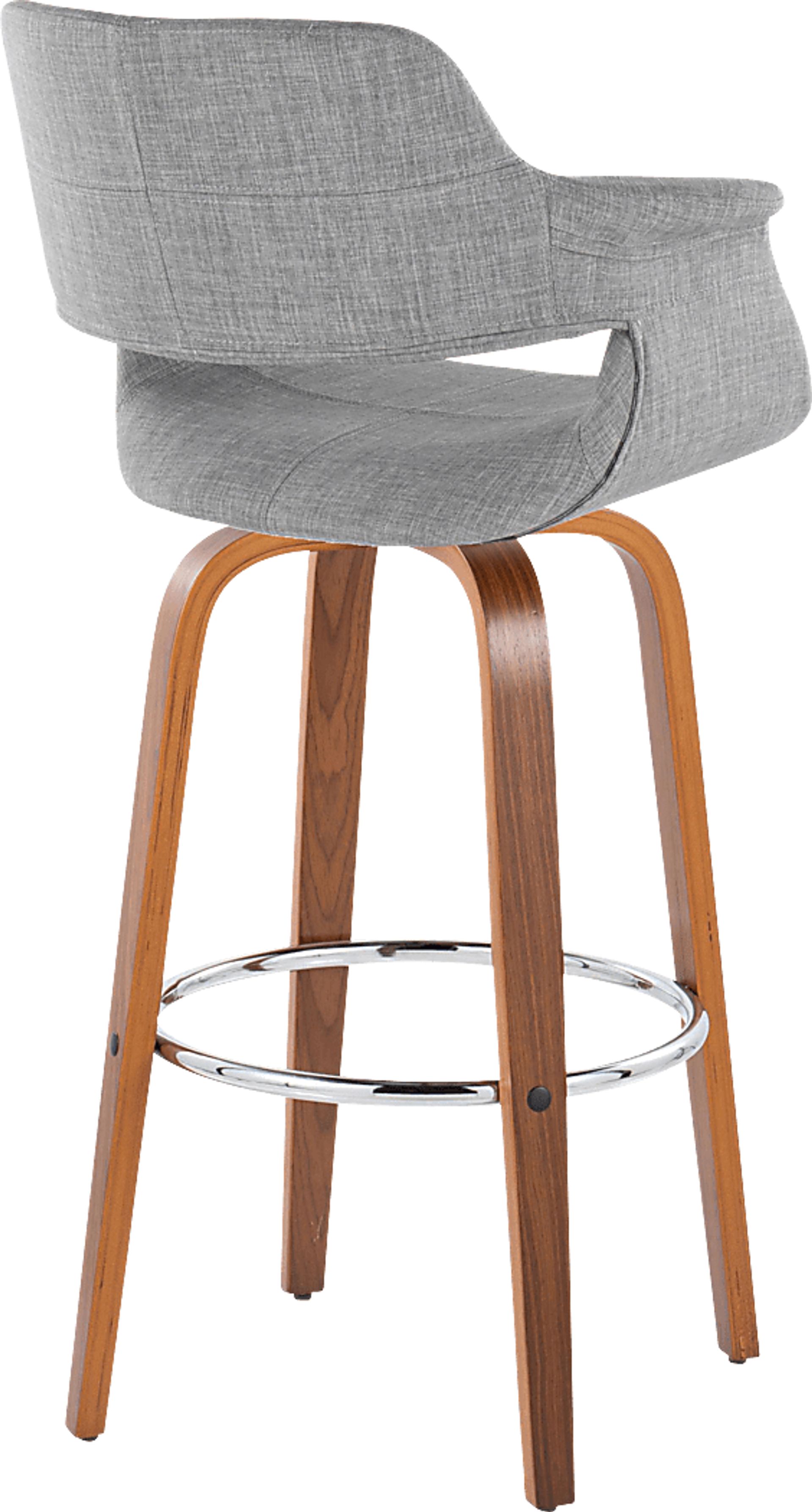 Lafanete VI Gray Swivel Barstool, Set of 2 - Image 5