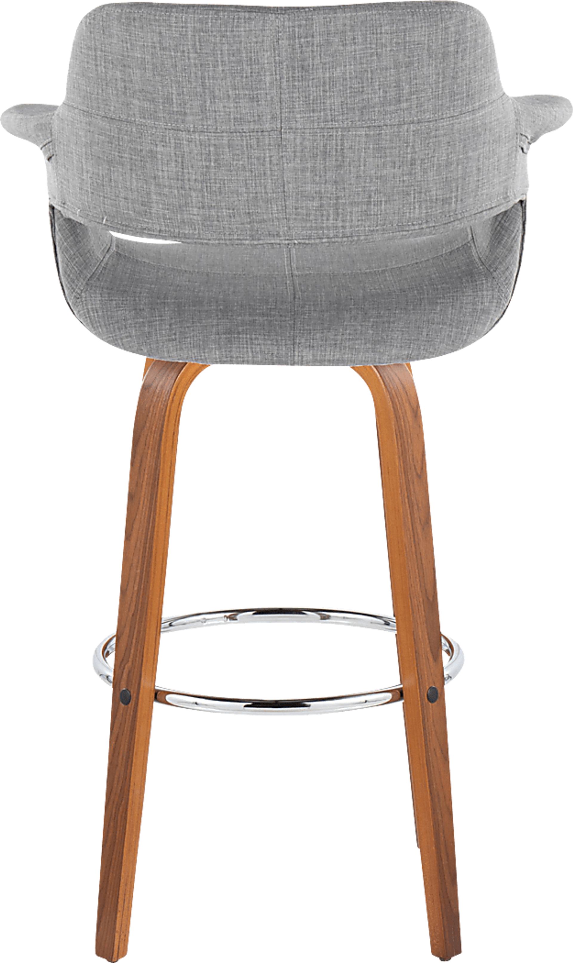 Lafanete VI Gray Swivel Barstool, Set of 2 - Image 6