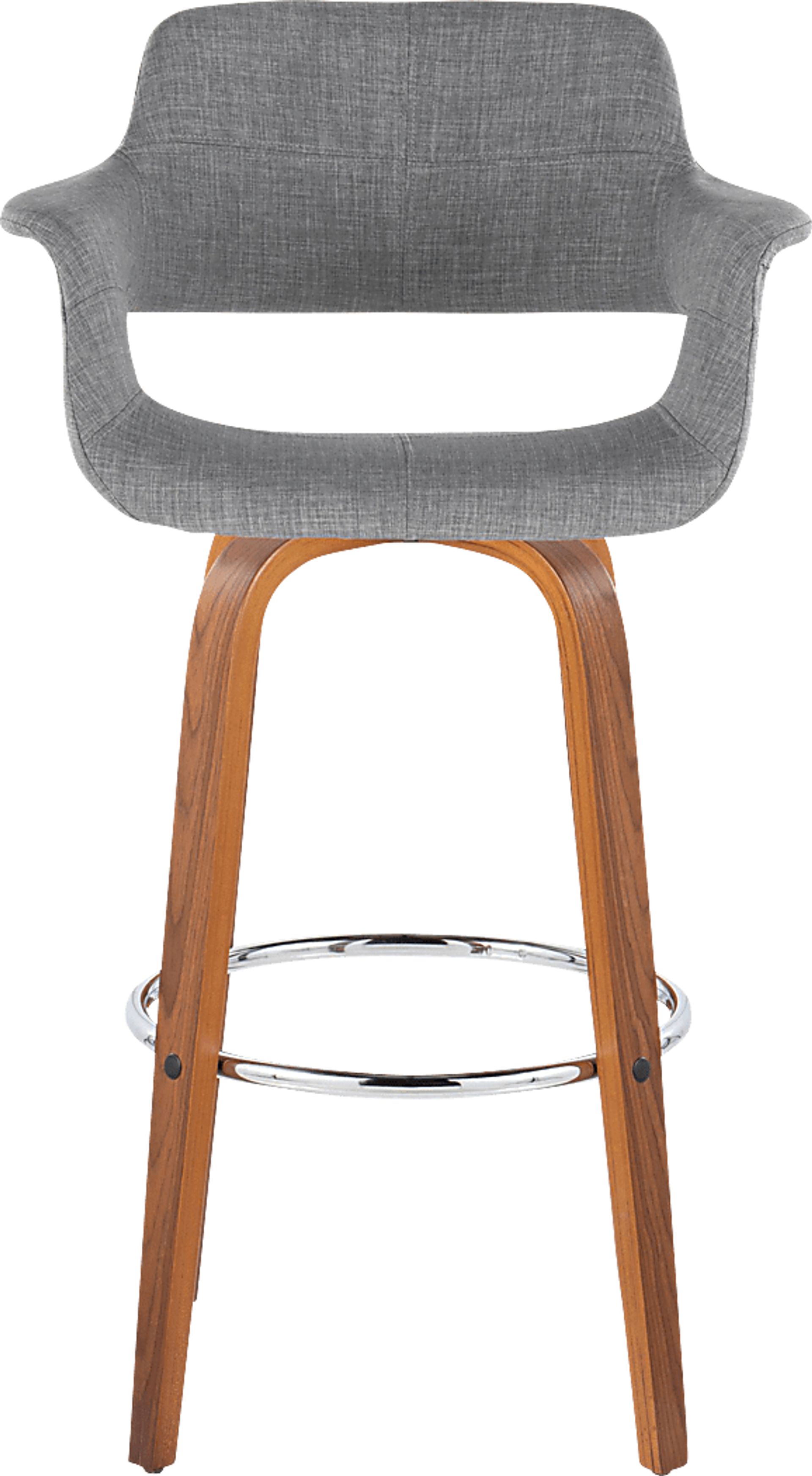Lafanete VI Gray Swivel Barstool, Set of 2 - Image 7