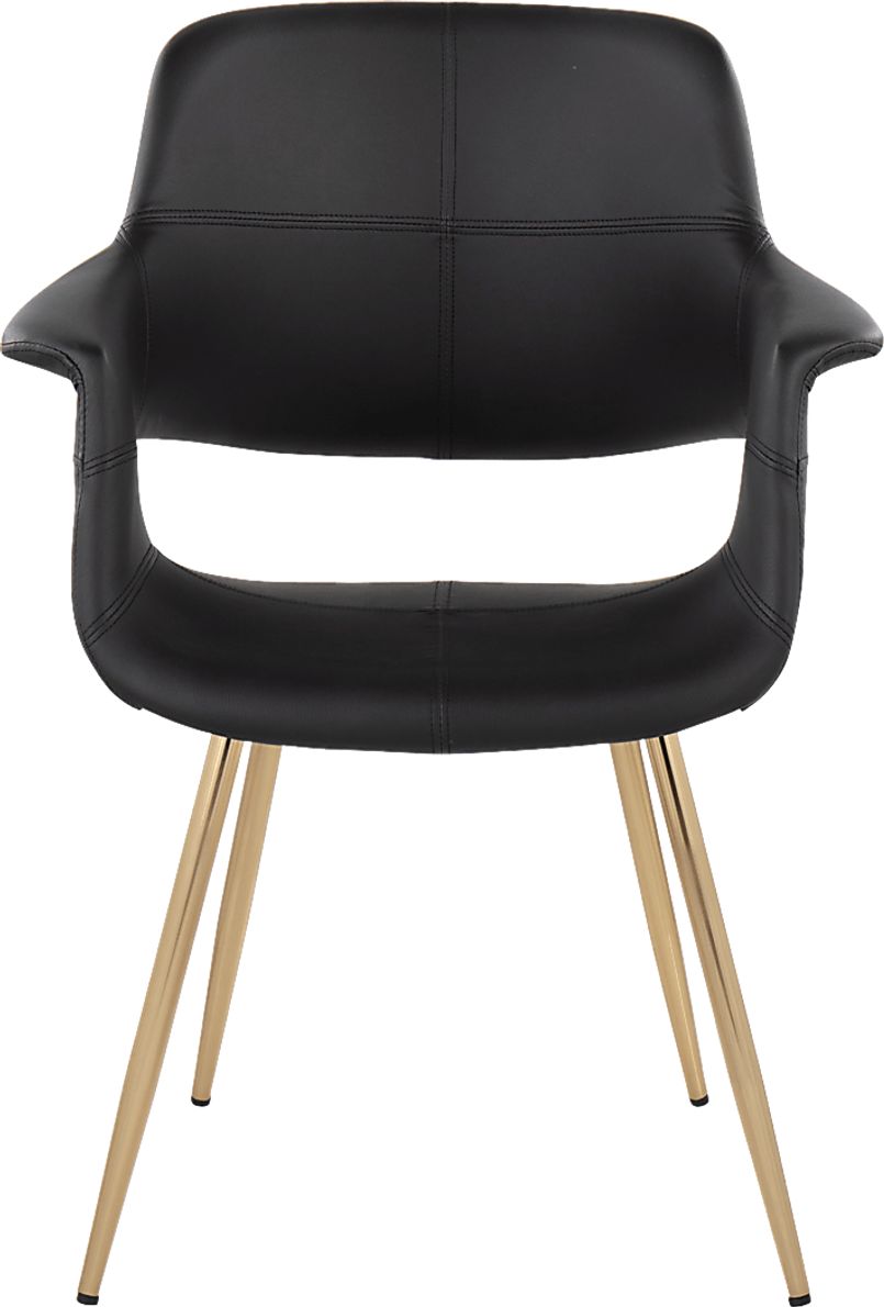 Lafanette I Black Arm Chair, Set of 2