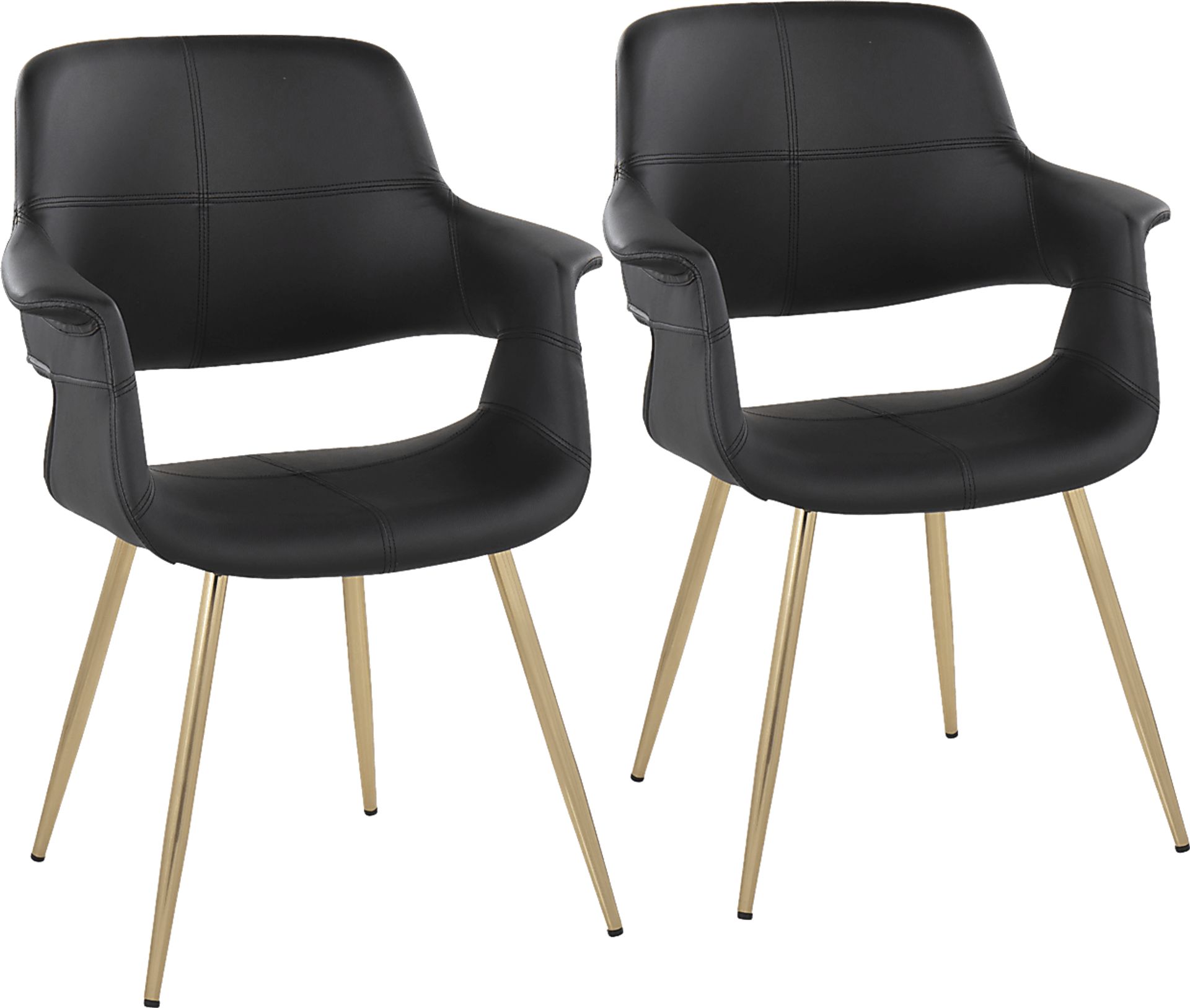 Lafanette I Black Arm Chair, Set of 2 - Image 1