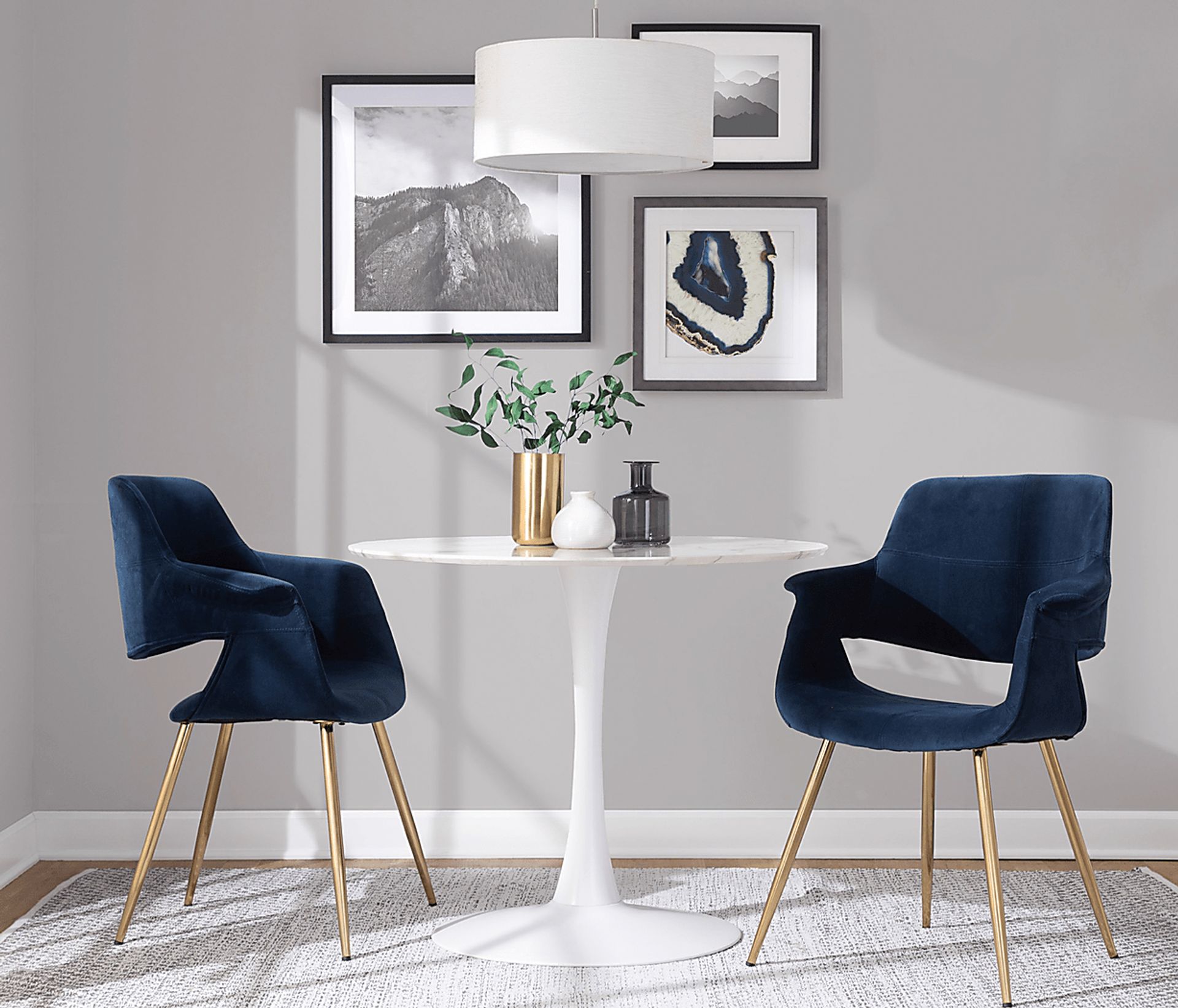 Lafanette I Blue Arm Chair, Set of 2 - Image 2