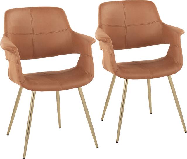 Lafanette I Camel Arm Chair, Set of 2 - Thumbnail - Image 1