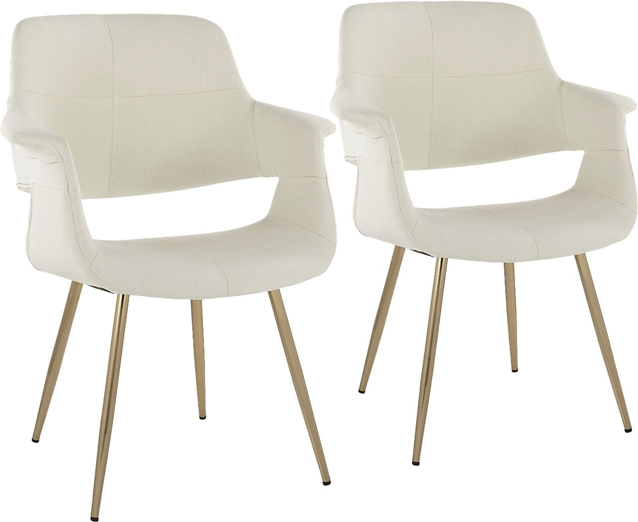 Lafanette I Cream Arm Chair, Set of 2