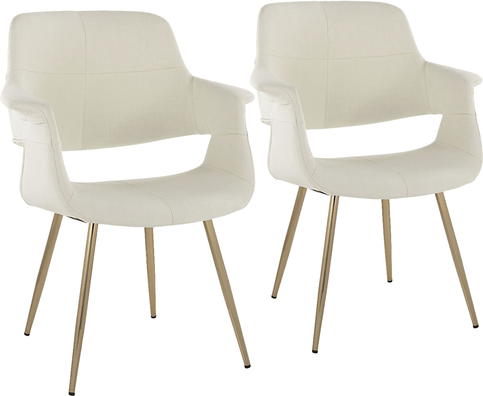 Lafanette I Cream Arm Chair, Set of 2 - Image 1
