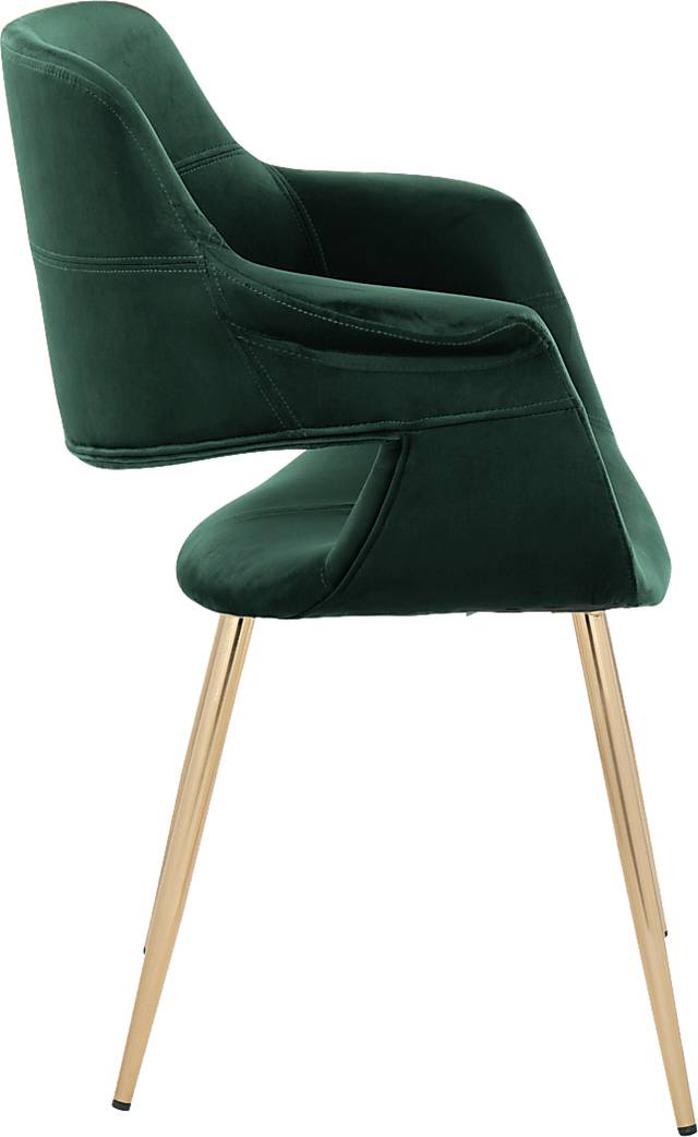 Lafanette I Green Arm Chair, Set of 2 - Thumbnail - Image 4