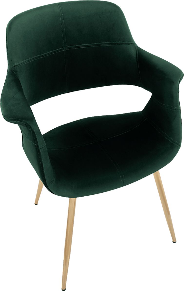 Lafanette I Green Arm Chair, Set of 2